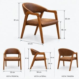 Silla Moderna comedor diseño Petiribí Alicia - SILVINA C 3142 (1)