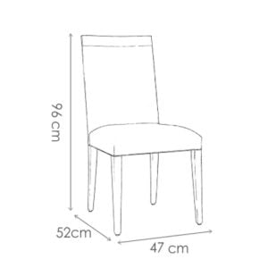 Silla vestida comedor tapizada Cabezal Dante - SILVINA C (4)