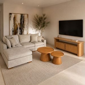Mesa ratona living Duo redonda conica Margot - SILVINA C (1)
