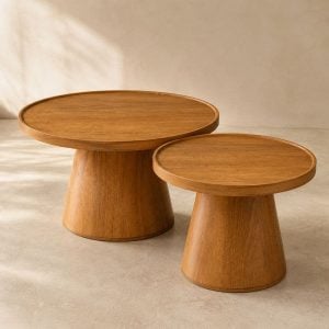 Mesa ratona living Duo redonda conica Margot - SILVINA C (2)