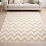 Alfombra beige frisé pelo cortado 1,60 x 2,35 Vidom