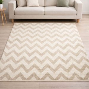Alfombra beige frisé pelo cortado Vidom - SILVINA C (2)