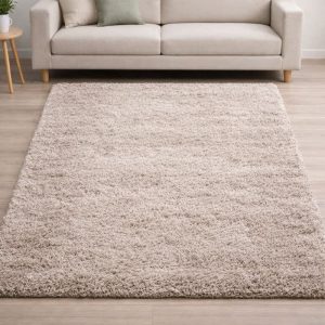Alfombra grande Shaggy Beige Moly - SILVINA C (2)