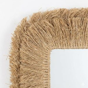 Espejo decorativo rectangular Fibra natural 80x60 Luma - SILVINA C (1)