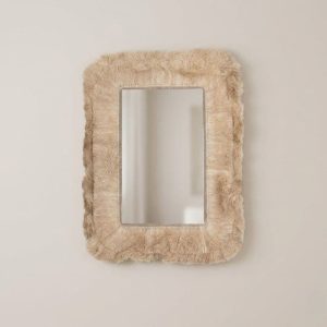 Espejo decorativo rectangular Fibra natural 80x60 Luma - SILVINA C (2)