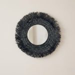 Espejo decorativo redondo Black Seagrass 70cm Cliar