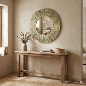 Espejo decorativo redondo pared Seagrass 60cm Calm - SILVINA C (3)