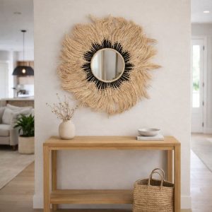 Espejo decorativo redondo pared Seagrass 70cm Amazona - SILVINA C (1)