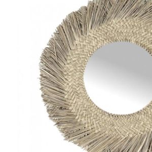 Espejo pared redondo natural Seagrass 70cm Cliar - SILVINA C (1)