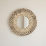 Espejo pared redondo natural Seagrass 70cm Cliar