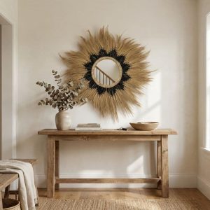 Espejo redondo decorativo Fibra 70cm Jungle - SILVINA C (10)