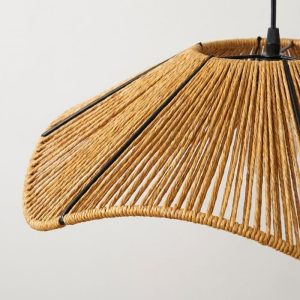 Lampara colgante redonda Simíl Yute 60cm Almida - SILVINA C (1)