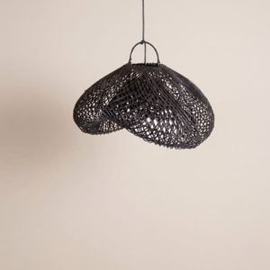 Lampara colgante techo Ratán Rústica Negra Lima - SILVINA C (2)