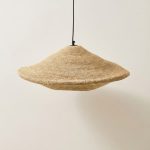 Lampara colgante techo fibra Seagrass Amarillo Malva