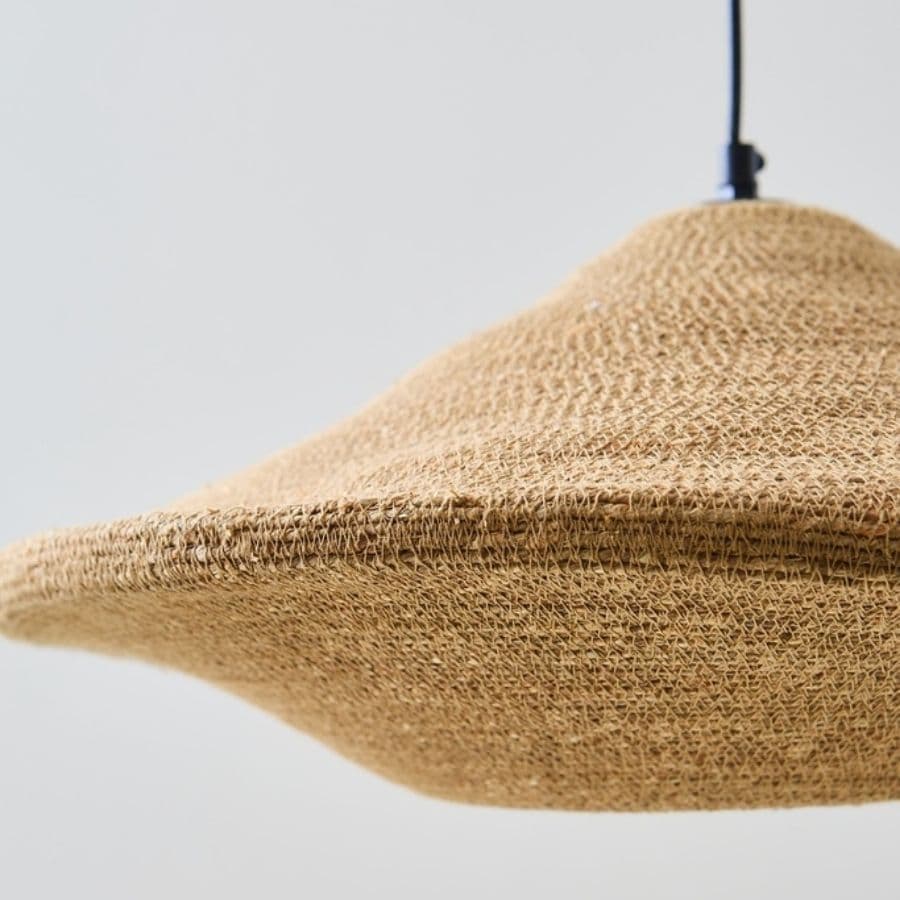 Lampara colgante techo fibra Seagrass Amarillo Malva - SILVINA C (7) Lampara colgante techo fibra Seagrass Amarillo Malva - SILVINA C (7)