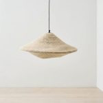 Lampara colgante techo fibra Seagrass Natural Malva