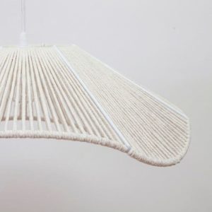 Lampara colgante techo redonda Algodon 60cm Almida - SILVINA C (3)