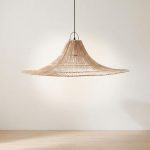 Lampara techo Rústica Rattán natural Vik