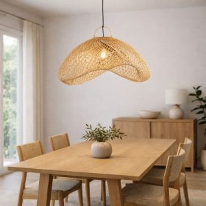 Lampara techo colgante Rattan Rústica Natural Lima - SILVINA C (1)