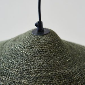 Lampara techo colgante fibra Seagrass verde Malva - SILVINA C (1)