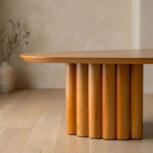 Mesa centro madera varillada ovalada Lenga Zafira - SILVINA C (2)