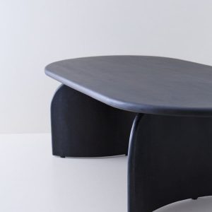 Mesa centro ratona madera Mango ovalada black Cler - SILVINA C (1)
