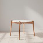 Mesa ratona centro redonda madera Lenga Alba