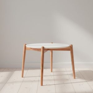 Mesa ratona centro redonda madera Lenga Alba - SILVINA C (2)