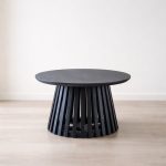 Mesa ratona living madera Mango varillada black Lira