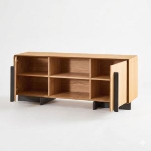 Rack tv living madera Paraíso Japandi - SILVINA C (1)