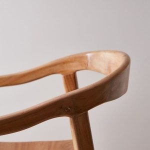 Silla madera rústica apoyabrazos Teka Indonesia - SILVINA C (1)