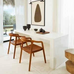 Silla madera rústica apoyabrazos Teka Indonesia - SILVINA C (5)