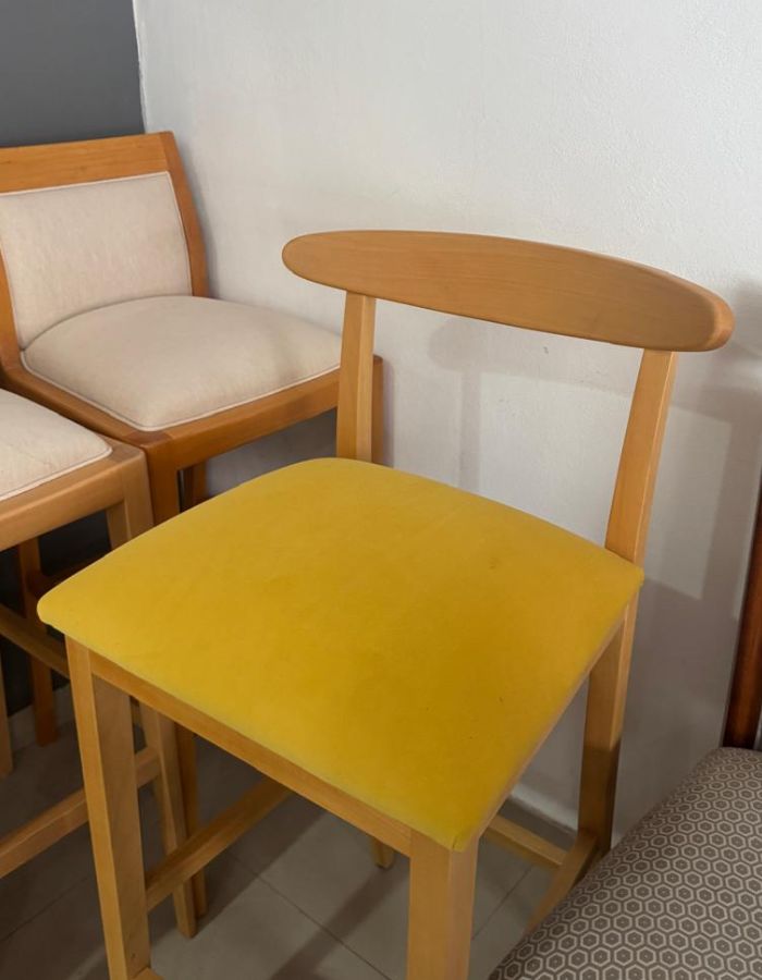 Banqueta alta madera desayunador Nórdica Ken - SILVINA C 232 Banqueta alta madera desayunador Nórdica Ken - SILVINA C 232