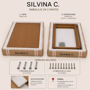Mesa comedor madera Petiribí Moscú - SILVINA C 1214 (1)