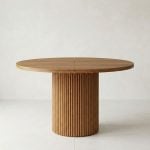 Mesa redonda extensible madera varillada Nativa