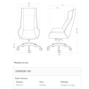 Silla oficina escritorio ejecutiva ergonómica Nixon - SILVINA C (1)