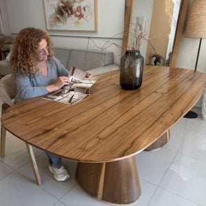 Mesa Moderna madera comedor diseño orgánico Asaf - SILVINA C 775