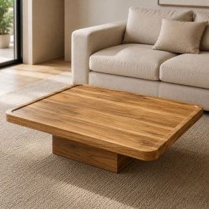 Mesa centro living ratona madera Klein - SILVINA C 1112