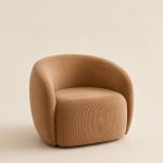 Sillón individual moderno redondo curvo Toscana