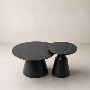 Mesas ratonas modernas set dúo Black Verona - SILVINA C 121