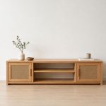 Rack tv madera Nórdica puertas Arpillera Terra
