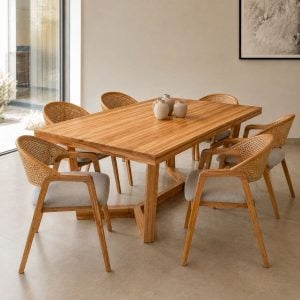 Silla Comedor Esterilla Madera Nórdica Alba - SILVINA C 112