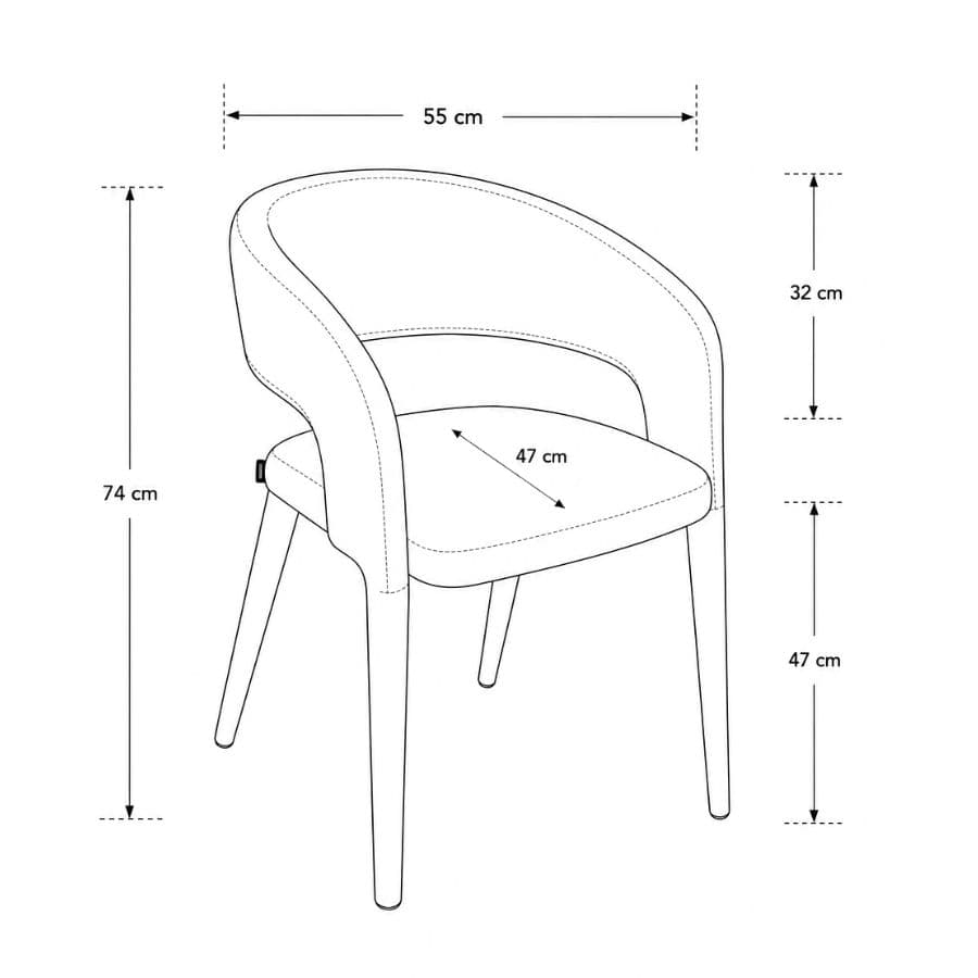 Silla moderna comedor tapizada diseño Lens - SILVINA C 12 (3) Silla moderna comedor tapizada diseño Lens - SILVINA C 12 (3)