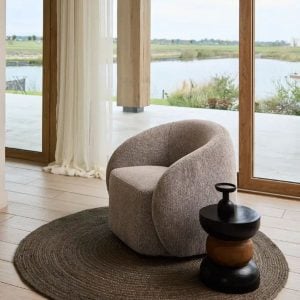 Sillón individual living redondo Giratorio Beige Lucy - SILVINA C (7)