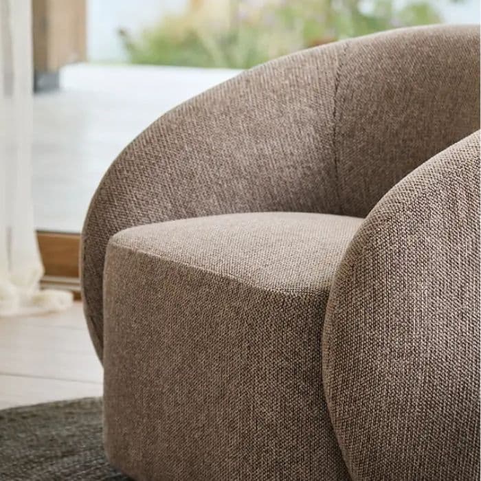 Sillón individual living redondo Giratorio Beige Lucy - SILVINA C (9) Sillón individual living redondo Giratorio Beige Lucy - SILVINA C (9)