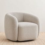 Sillón individual living Giratorio Natural Lucy
