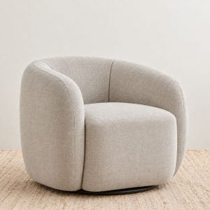 Sillón individual living Giratorio Natural Lucy - SILVINA C 1