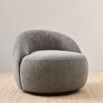 Sillón individual Moderno Gris giratorio Bufy