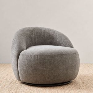 Sillón individual Moderno Gris giratorio Bufy - SILVINA C 1
