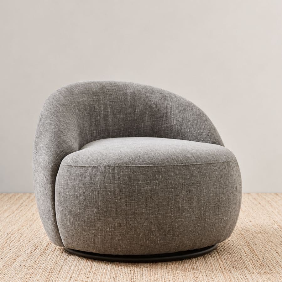 Sillón individual Moderno Gris giratorio Bufy - SILVINA C 1 Sillón individual Moderno Gris giratorio Bufy - SILVINA C 1
